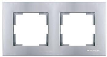 2 fach Rahmen horizontal Silber (RITA Metall Optik) 2 fach Rahmen horizontal Silber (RITA Metall Optik)
