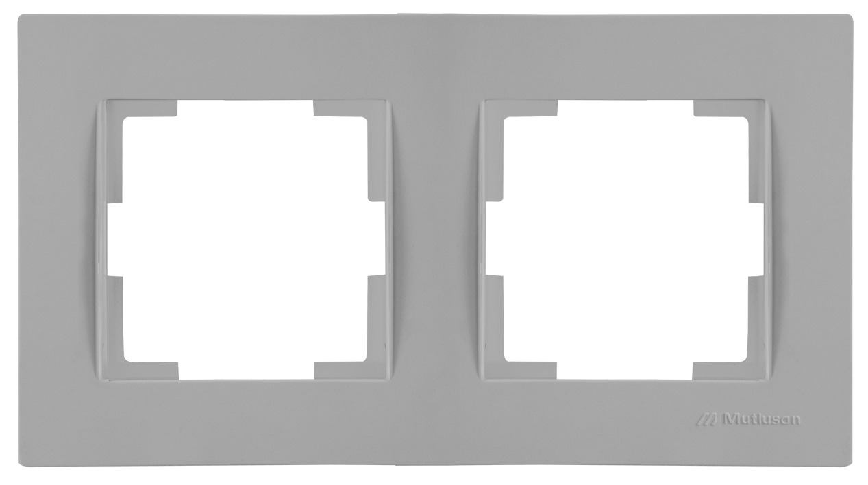 2 fach Rahmen horizontal Grau (RITA Pastell Farben)