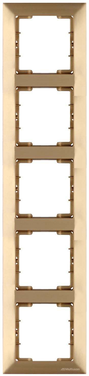 5 fach Rahmen vertikal Gold - CANDELA Schalterserie 5 fach Rahmen vertikal Gold - CANDELA Schalterserie