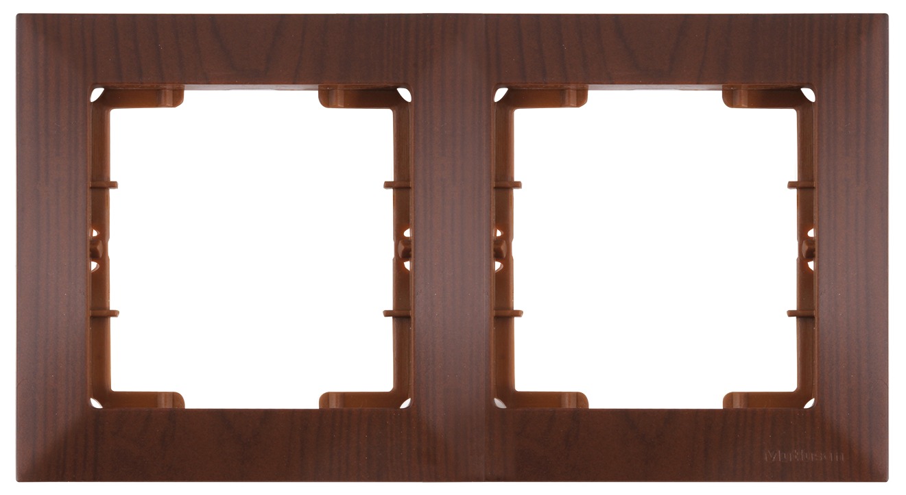 2 fach Rahmen horizontal Walnuss Holz Optik - CANDELA Schalterserie 2 fach Rahmen horizontal Walnuss Holz Optik - CANDELA Schalterserie