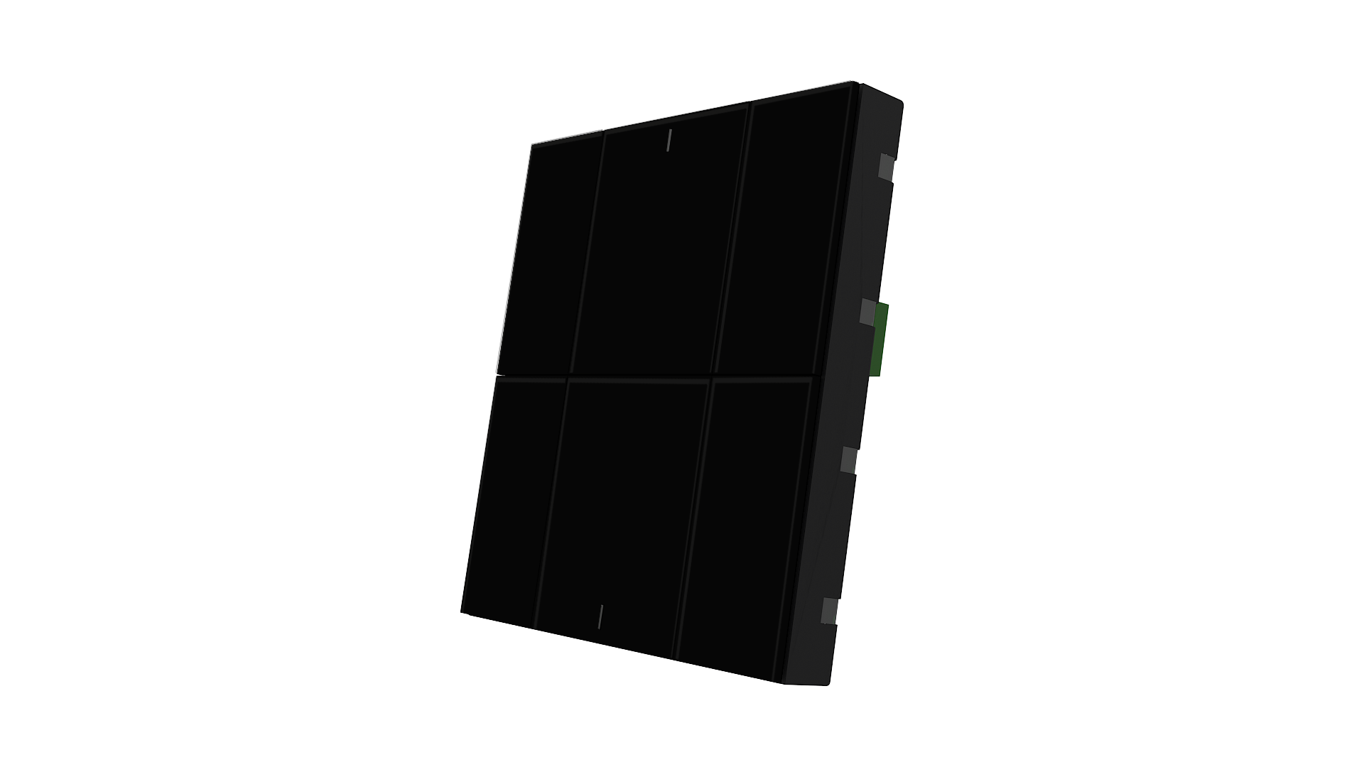 KNX Taster mit Air Quality Sensor iSwitch+ Glas Schwarz 6 Tasten