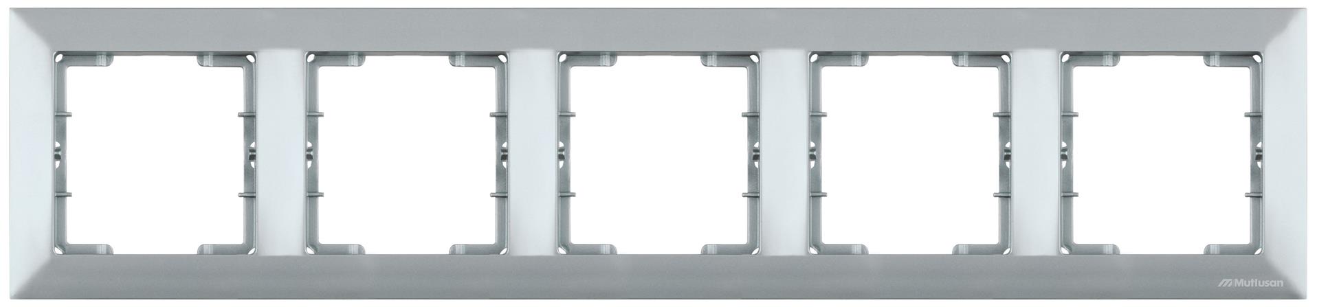 5 fach Rahmen horizontal Silber (CANDELA Metall Optik) 5 fach Rahmen horizontal Silber (CANDELA Metall Optik)