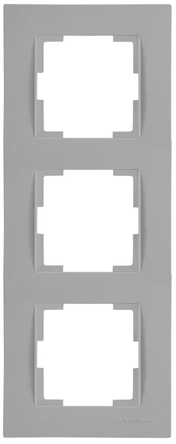 3 fach Rahmen vertikal Grau (RITA Pastell Farben)