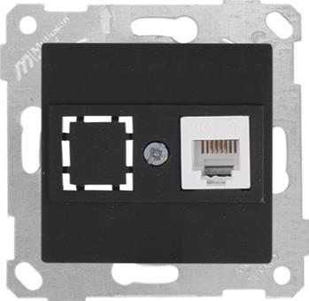 1 fach Telefon Anschlussdose Schwarz Matt - RITA Schalterserie 1 fach Telefon Anschlussdose Schwarz Matt - RITA Schalterserie