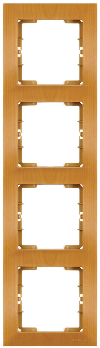 4 fach Rahmen vertikal Eiche (CANDELA Holz Optik)