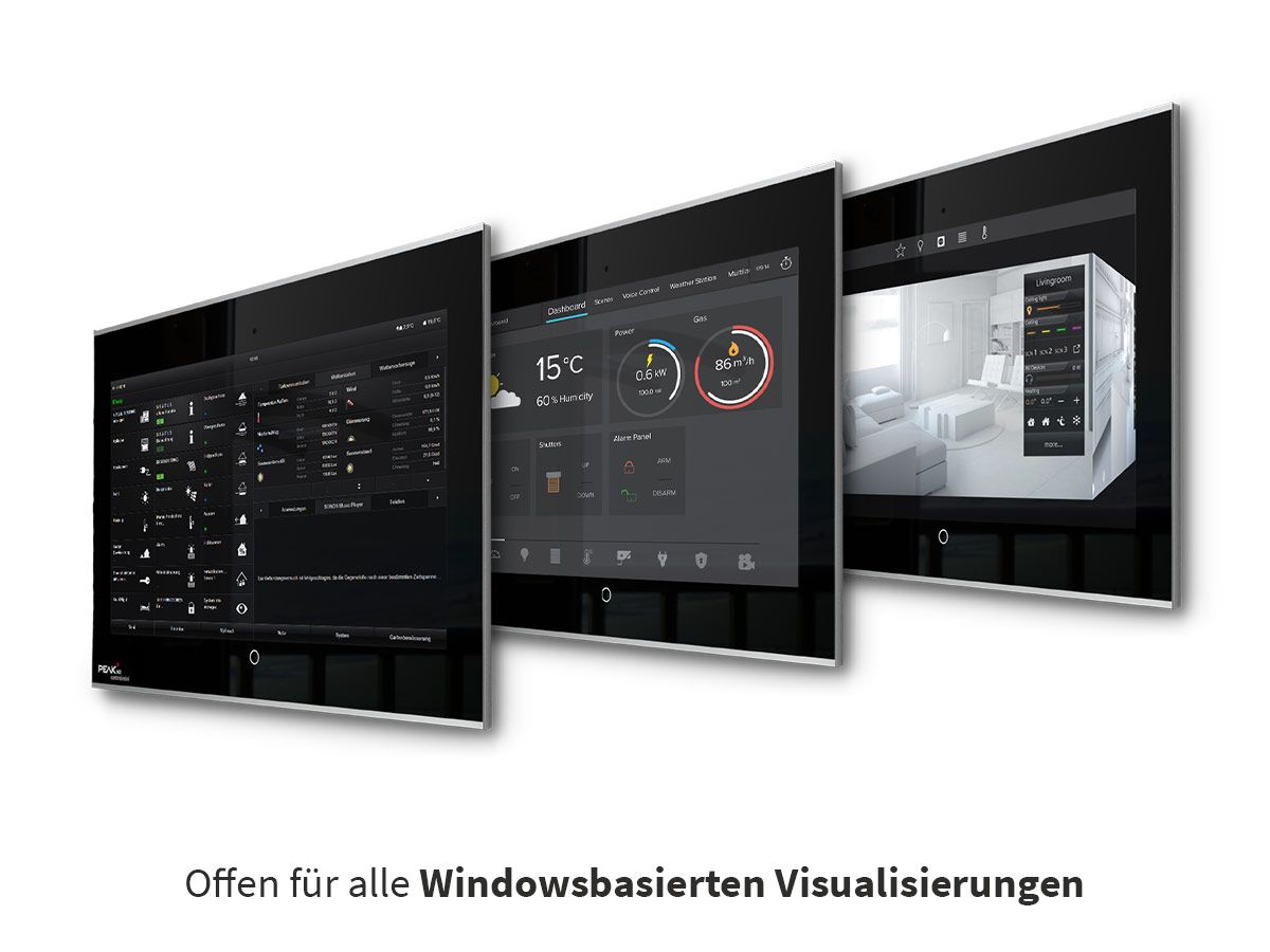 Controlmini Austauschset Merten Touchpanel 7 und Feller Home-Panel 7 - Silber