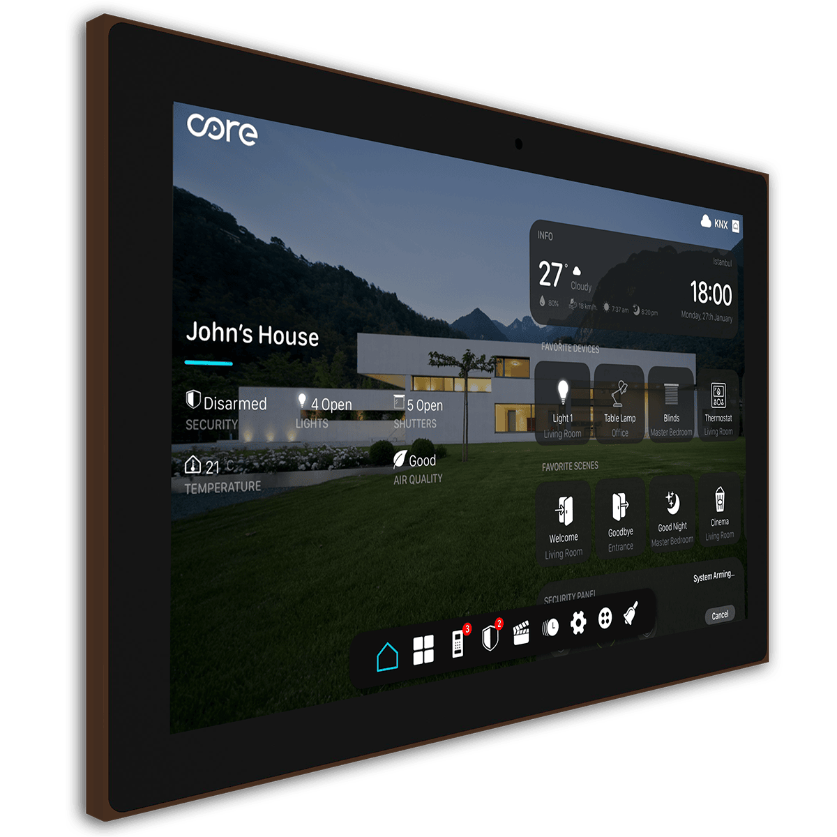 10" Surface KNX Panel (Cocoa Grey)