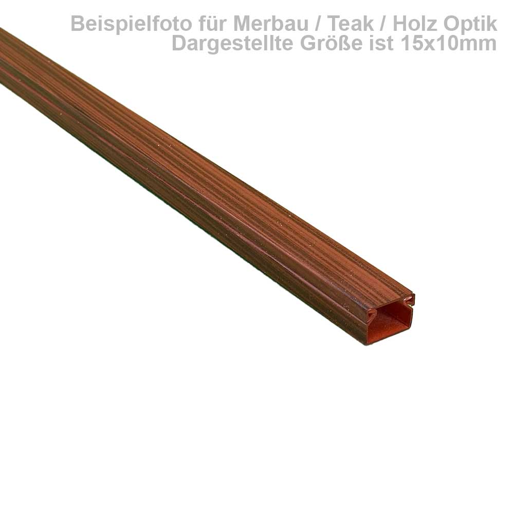 25x25 mm Kabelkanal Merbau / Teak Selbstklebend 2m