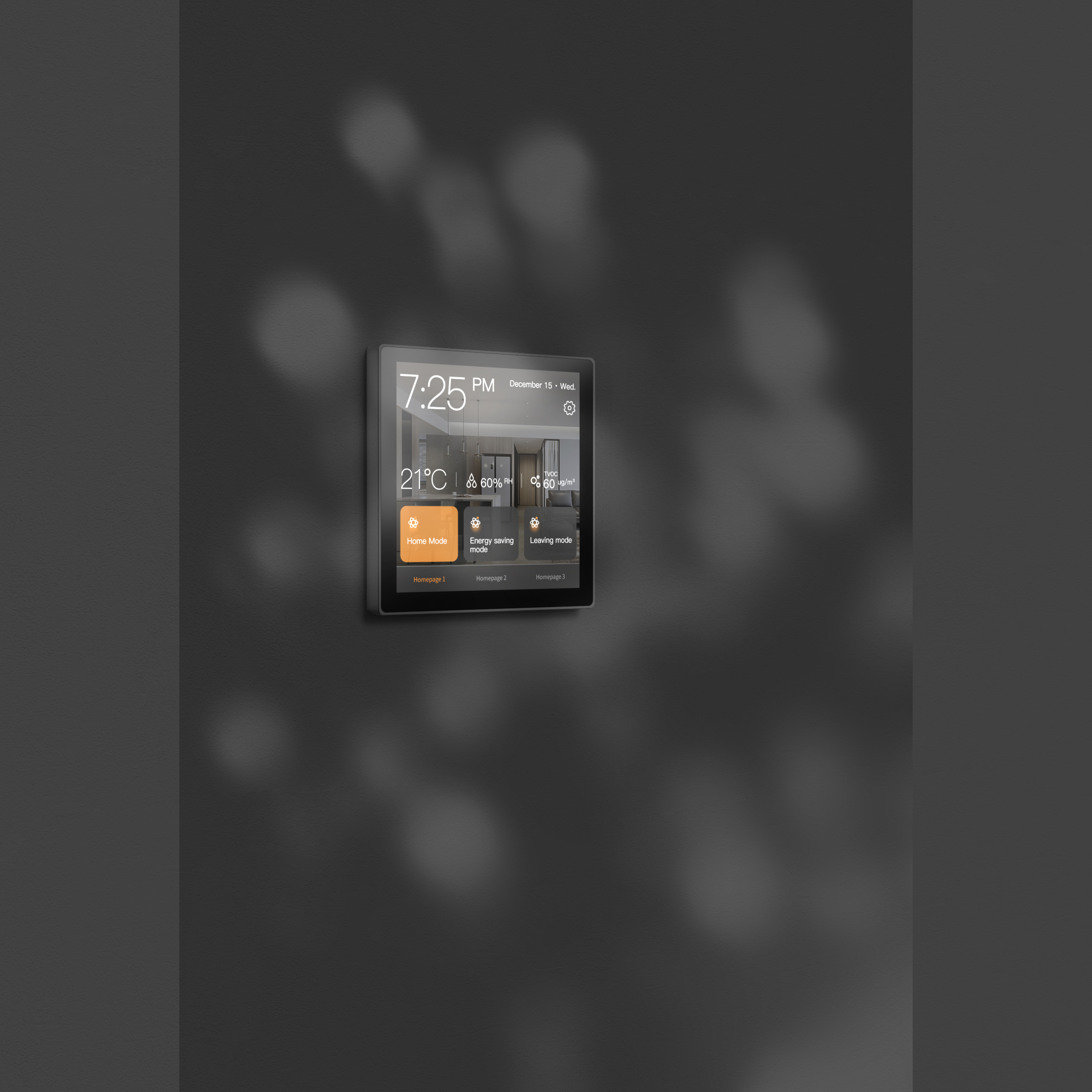4 Zoll KNX Taster mit Touchdisplay
