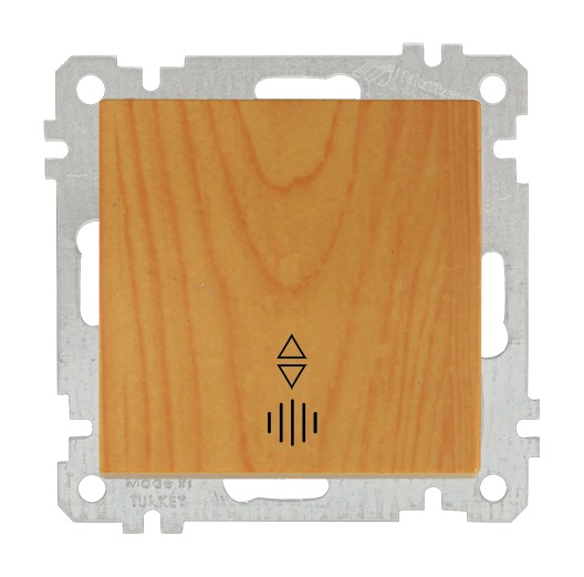 Kontrollwechselschalter Eiche Holz Optik - CANDELA Schalterserie