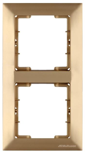 2 fach Rahmen vertikal Gold - CANDELA Schalterserie 2 fach Rahmen vertikal Gold - CANDELA Schalterserie