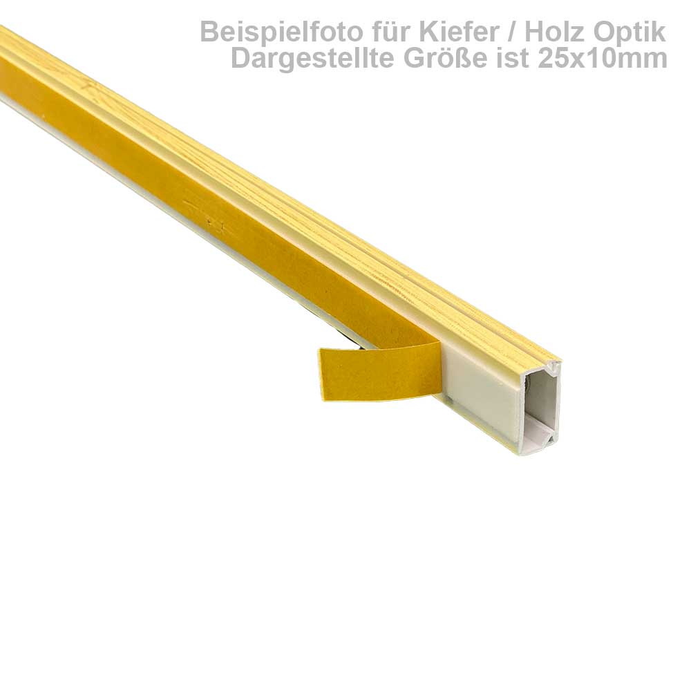 25 x 25 mm Kabelkanal Kiefer / Fichte 2x 1m