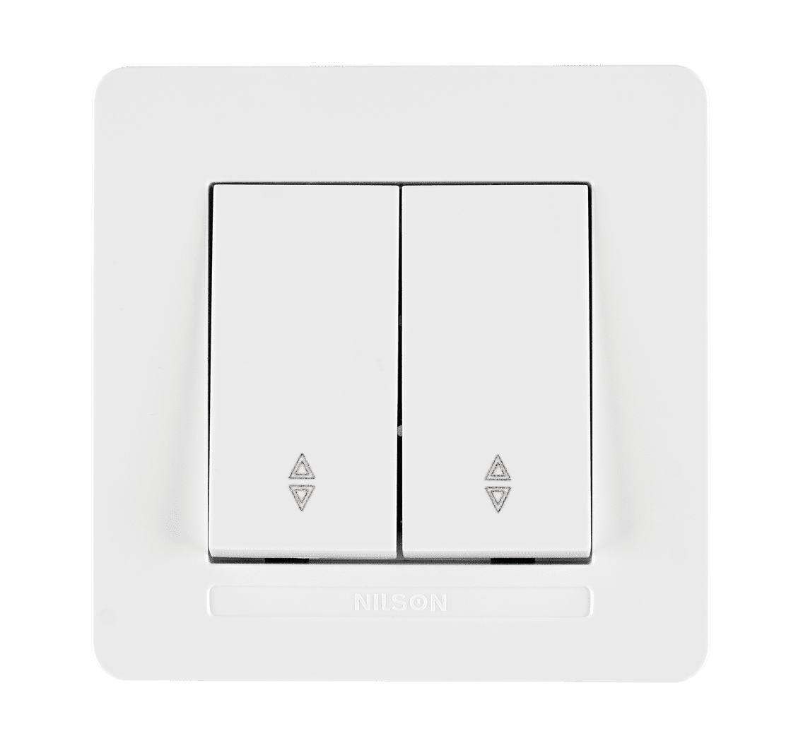 2fach Wechselschalter mit Rahmen Set Weiß · SELENE