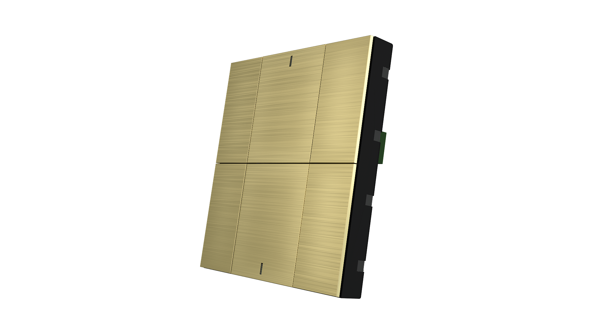 KNX Taster iSwitch+ Aluminium Gold 6 Tasten