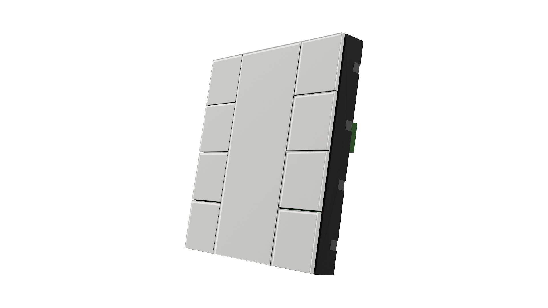 KNX Taster mit Air Quality Sensor iSwitch+ Glas Weiß 8 Tasten
