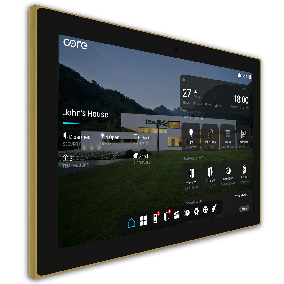 10" Surface KNX Panel (Messing)