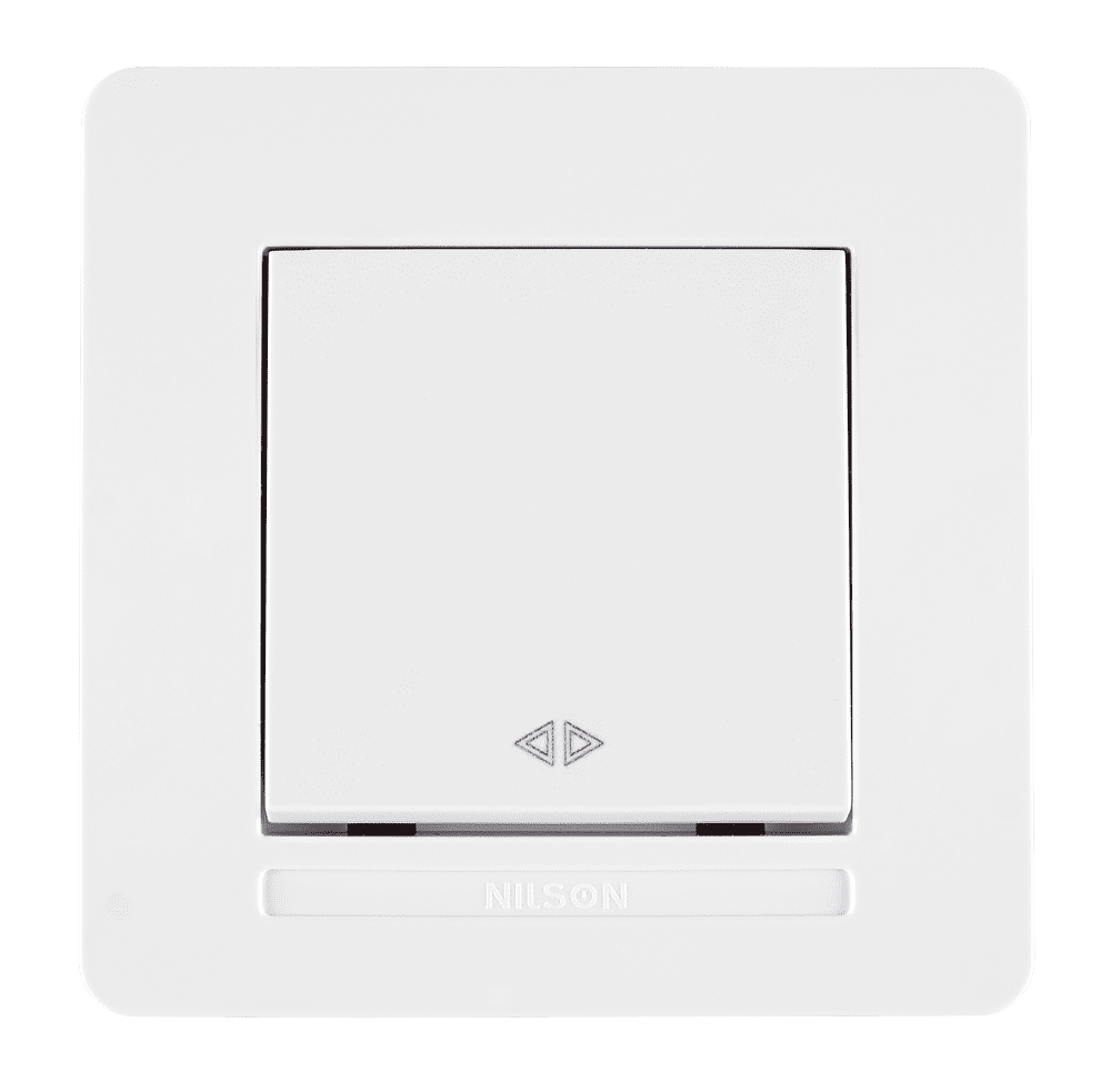 Kreuzschalter mit Rahmen Set Weiß · SELENE