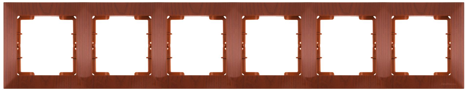 6 fach Rahmen horizontal Kirsche (CANDELA Holz Optik) 6 fach Rahmen horizontal Kirsche (CANDELA Holz Optik)