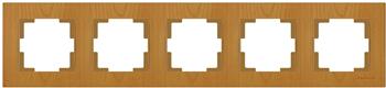 5 fach Rahmen horizontal Eiche Holz Optik - RITA Schalterserie