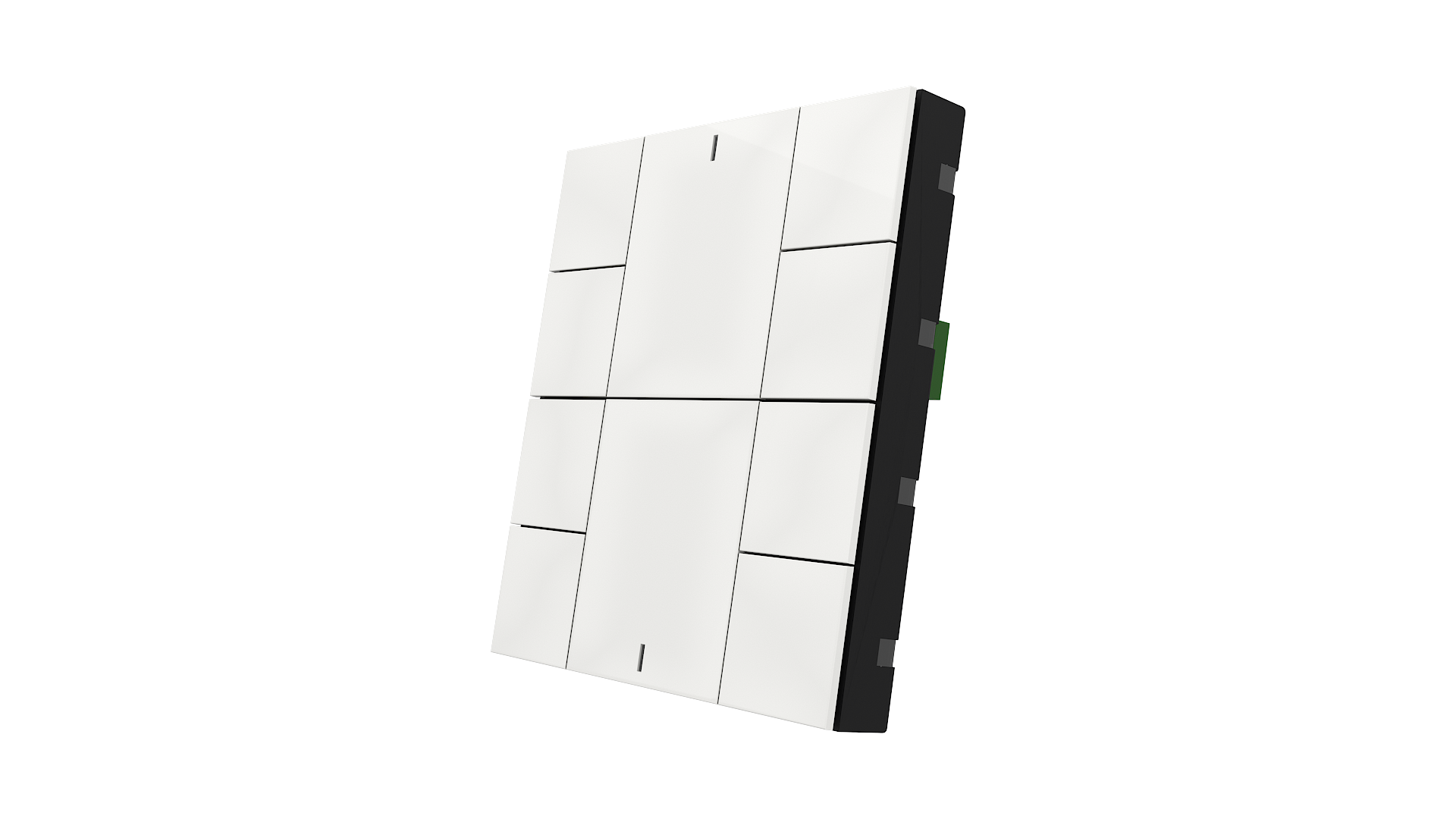 KNX Taster mit Air Quality Sensor iSwitch+ Weiß glänzend 10 Tasten