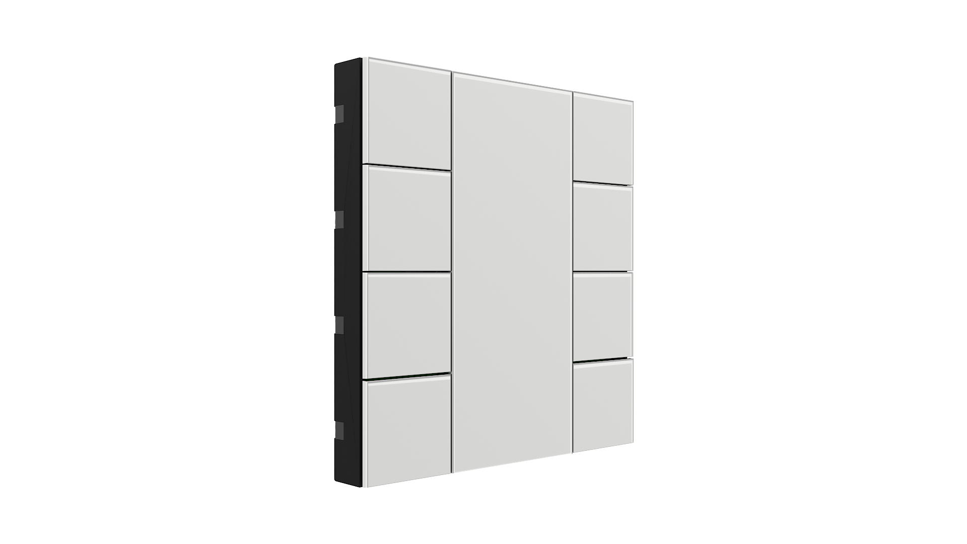 KNX Taster mit Air Quality Sensor iSwitch+ Glas Weiß 8 Tasten