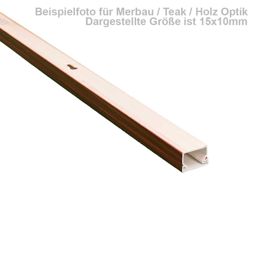 40x40 mm Kabelkanal Merbau / Teak Schrauben / Bohren 1m