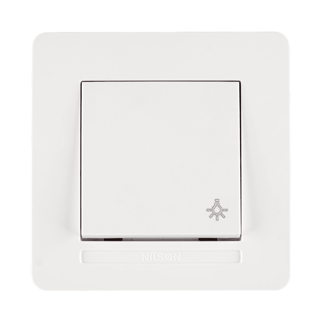 Lichtschalter mit Rahmen Set Weiß · SELENE