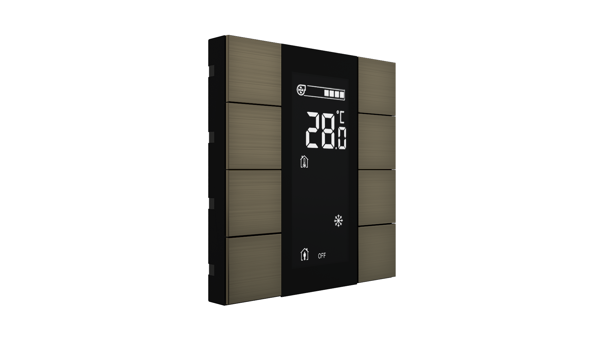 KNX Raumtemperatursensor iSwitch+ Aluminium Bronze 8 Tasten