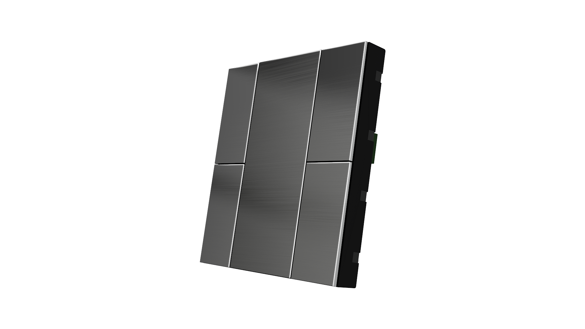 KNX Taster mit Air Quality Sensor iSwitch+ Edelstahl Natur 4 Tasten