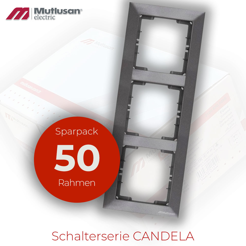 Sparset 50x 3fach Rahmen Vertikal Anthrazit Metall Optik CANDELA