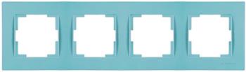 4 fach Rahmen horizontal Blau (RITA Pastell Farben)