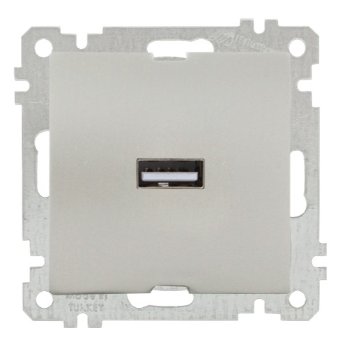 USB Ladesteckdose Titan (RITA Metall Optik)