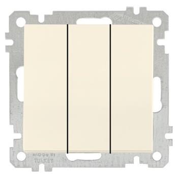 3 fach Schalter creme (CANDELA Standard) 3 fach Schalter creme (CANDELA Standard)
