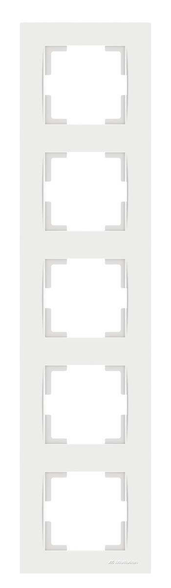 5 fach Rahmen vertikal Weiß (RITA Standard)