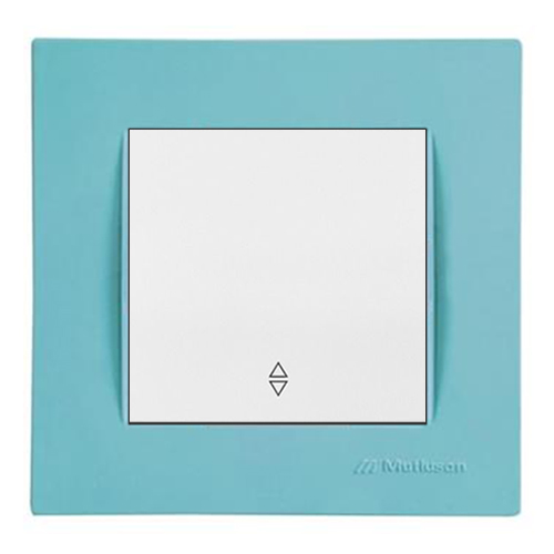 Wechselschalter Weiß mit Rahmen Blau / Hellblau Wechselschalter Weiß mit Rahmen Blau / Hellblau