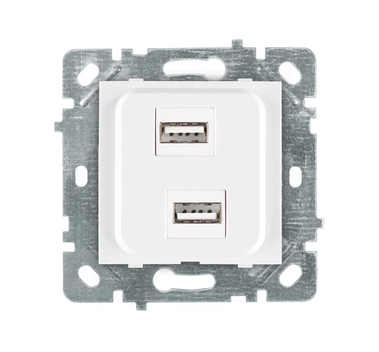 2fach USB-Anschlussdose Weiß · SELENE