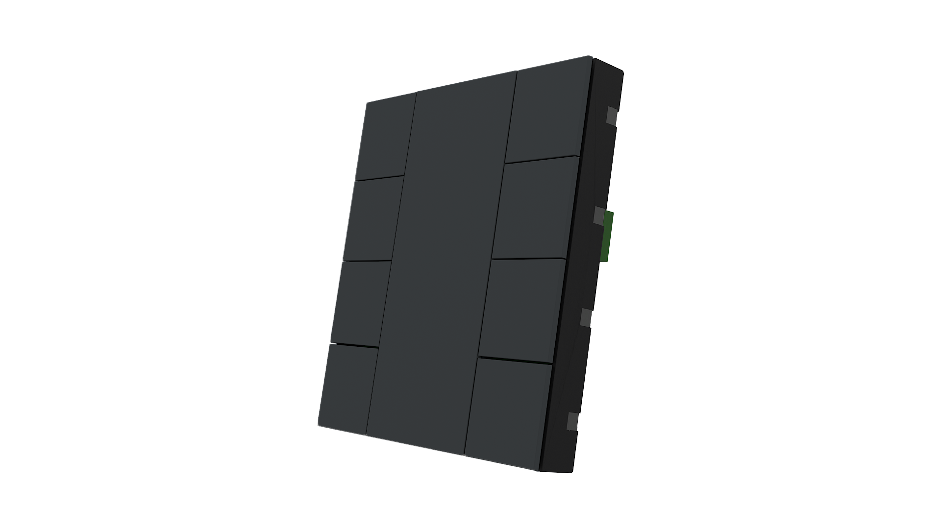 KNX Taster mit Air Quality Sensor iSwitch+ Anthrazit matt 8 Tasten