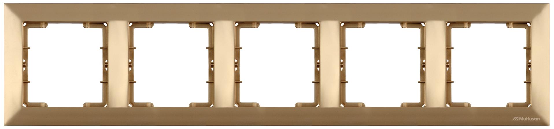 5fach Rahmen horizontal Gold (CANDELA Metall Optik)