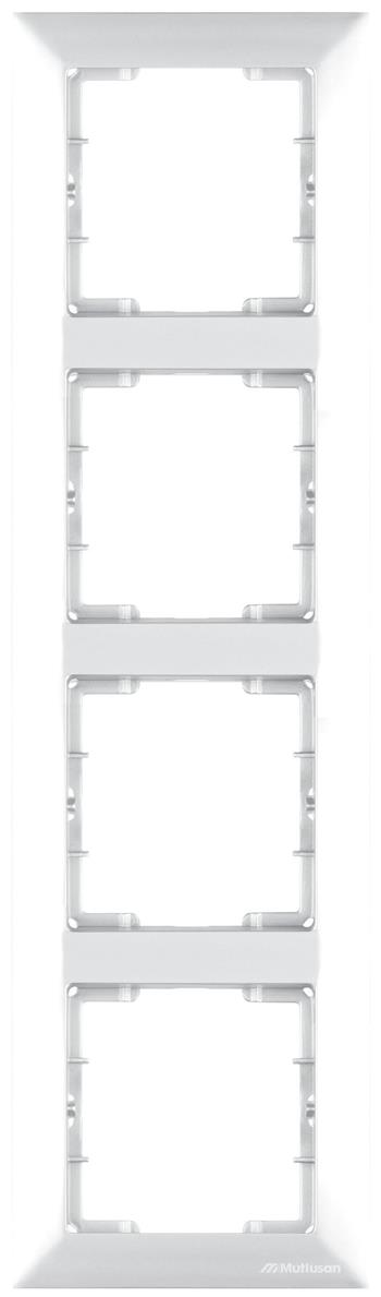 4 fach Rahmen vertikal Weiß (CANDELA Standard)