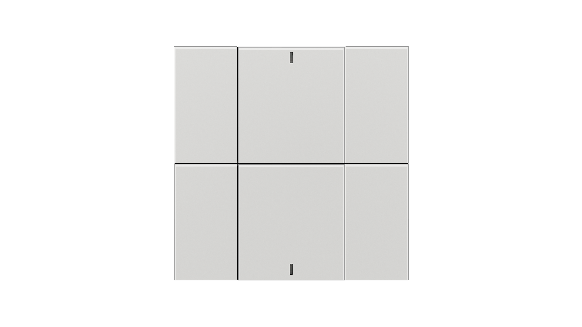 KNX Taster iSwitch+ Glas Weiß 6 Tasten