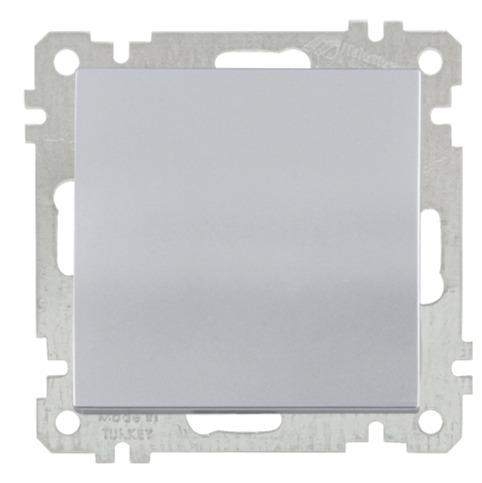 Schalter 2-polig Silber (CANDELA Metall Optik) Schalter 2-polig Silber (CANDELA Metall Optik)