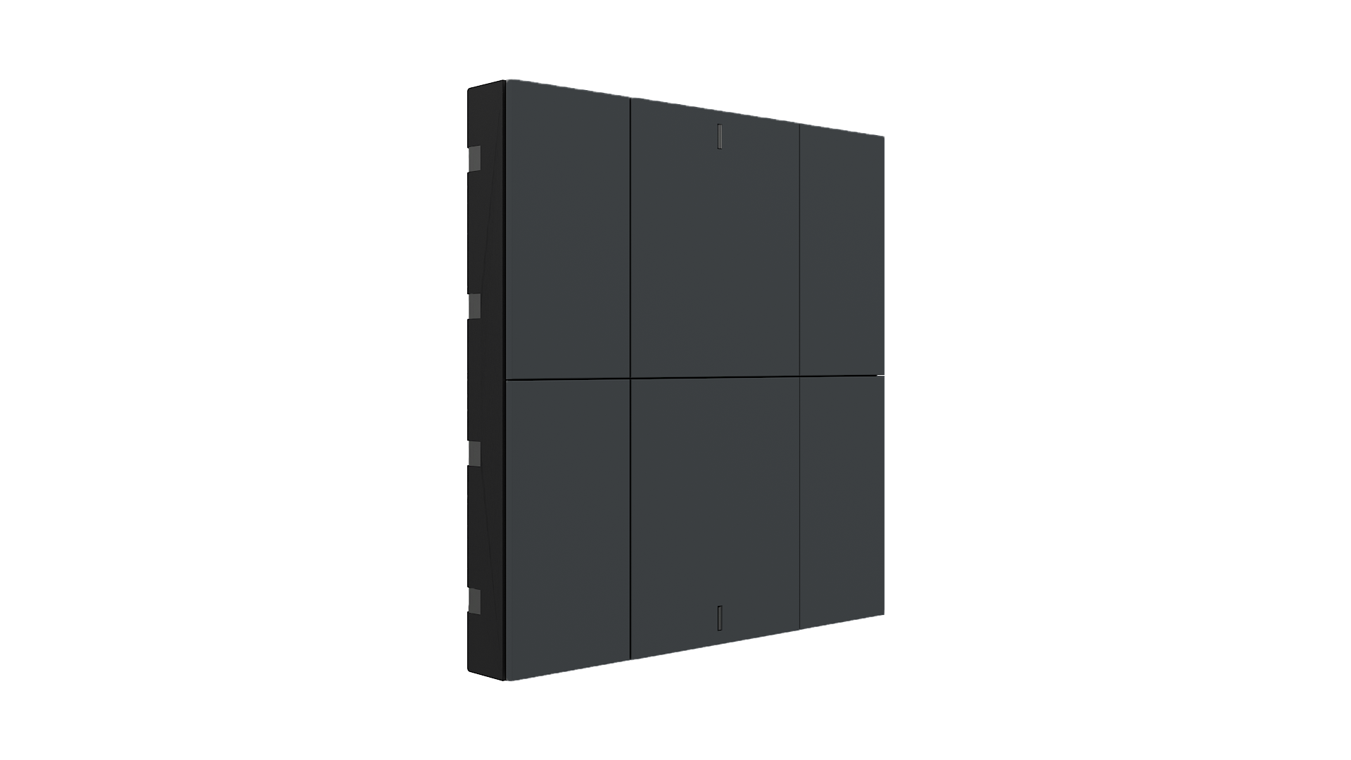 KNX Taster mit Air Quality Sensor iSwitch+ Anthrazit matt 6 Tasten