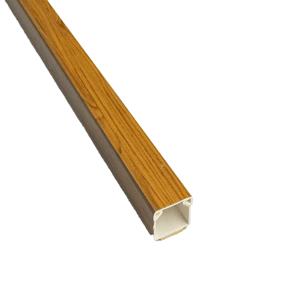 15x15 mm Kabelkanal Eiche Holz Optik Selbstklebend 1m