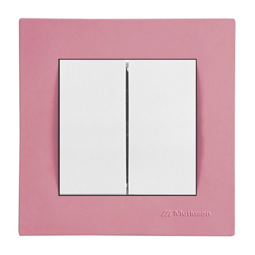 Serienschalter / 2 fach Schalter inkl. Rosa Rahmen Serienschalter / 2 fach Schalter inkl. Rosa Rahmen