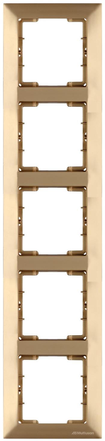 5fach Rahmen vertikal Gold (CANDELA Metall Optik)