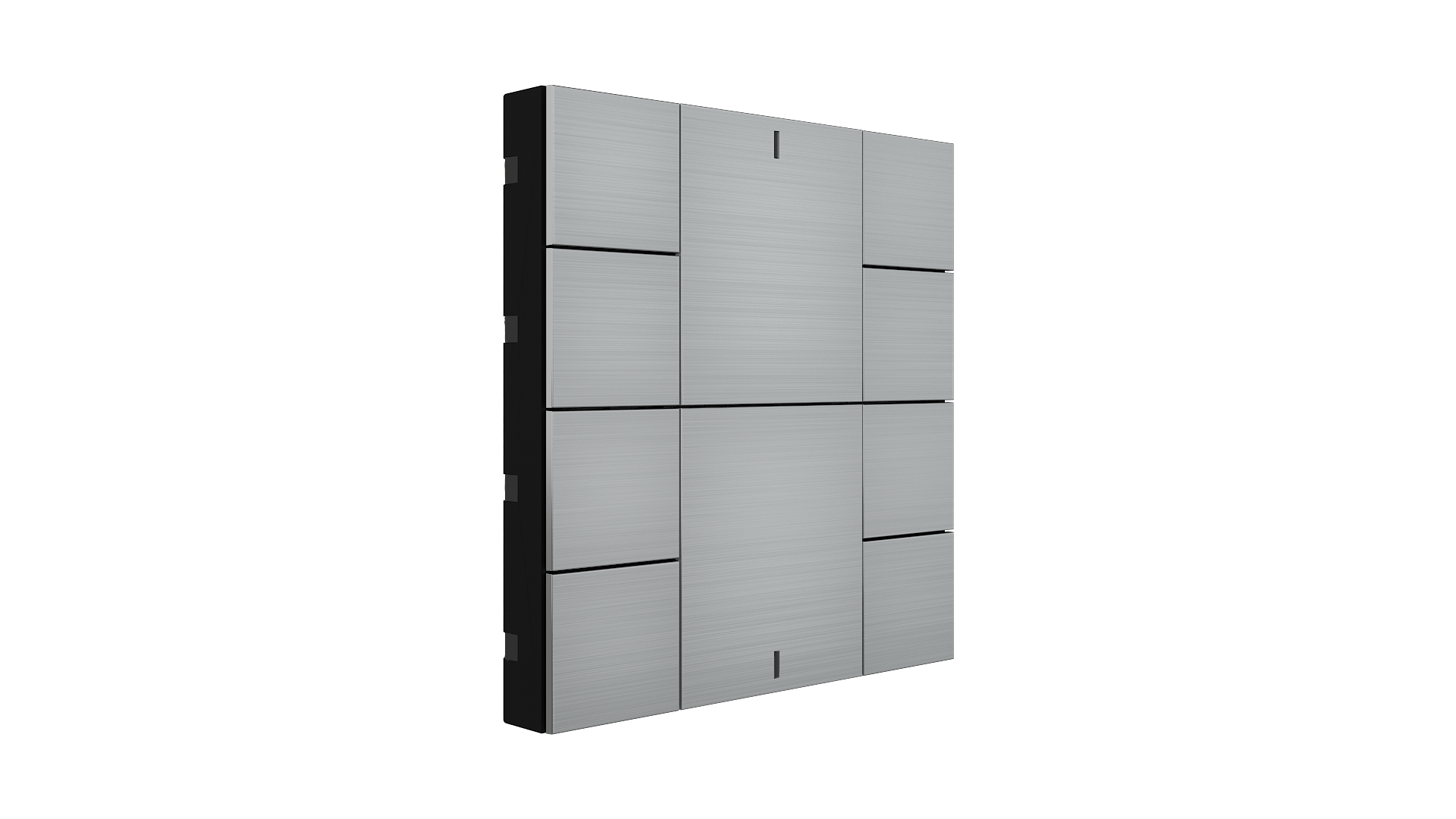 KNX Taster mit Air Quality Sensor iSwitch+ Aluminium Natur 10 Tasten