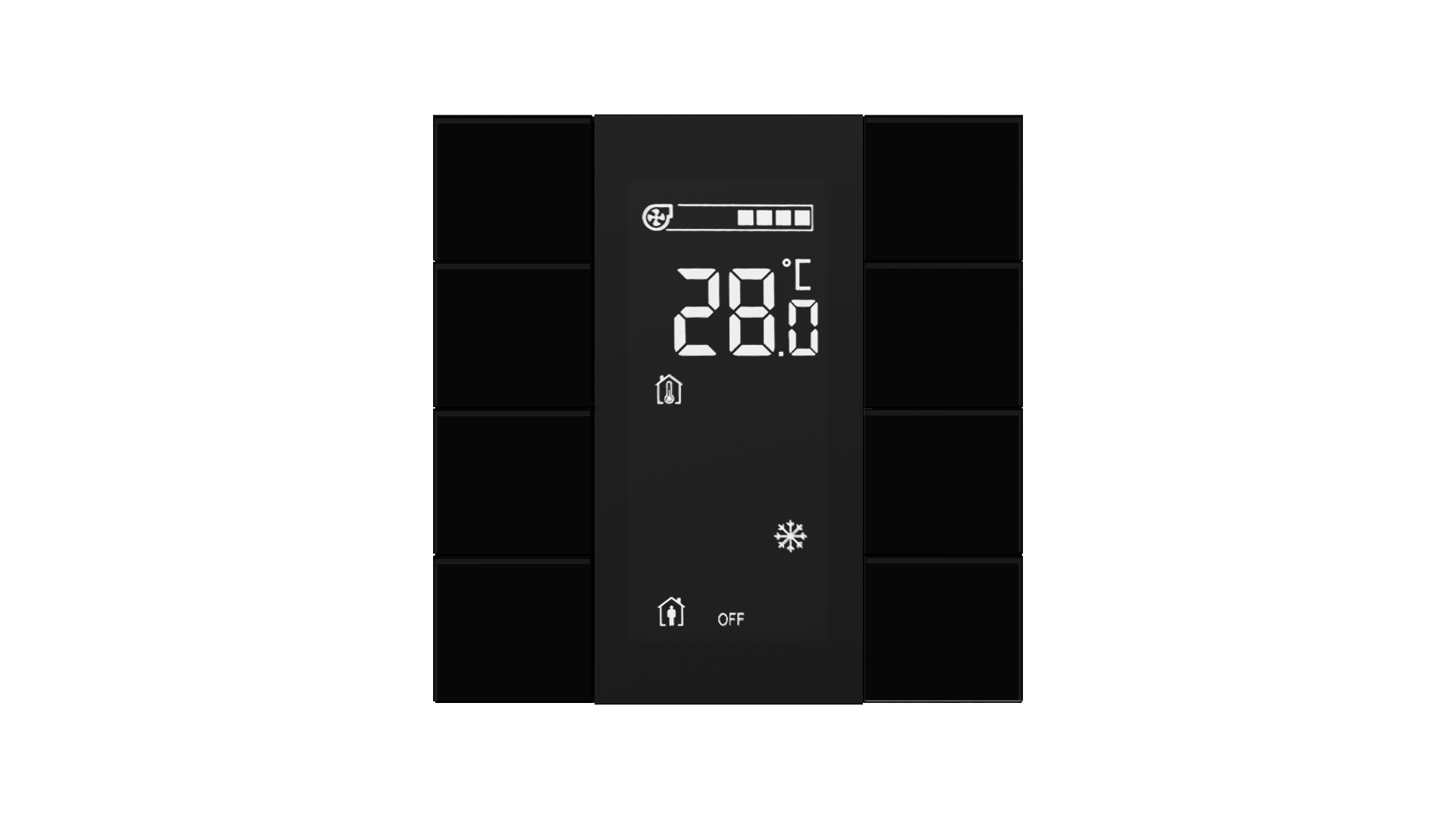 KNX Taster mit Display iSwitch · schwarz 8 Tasten