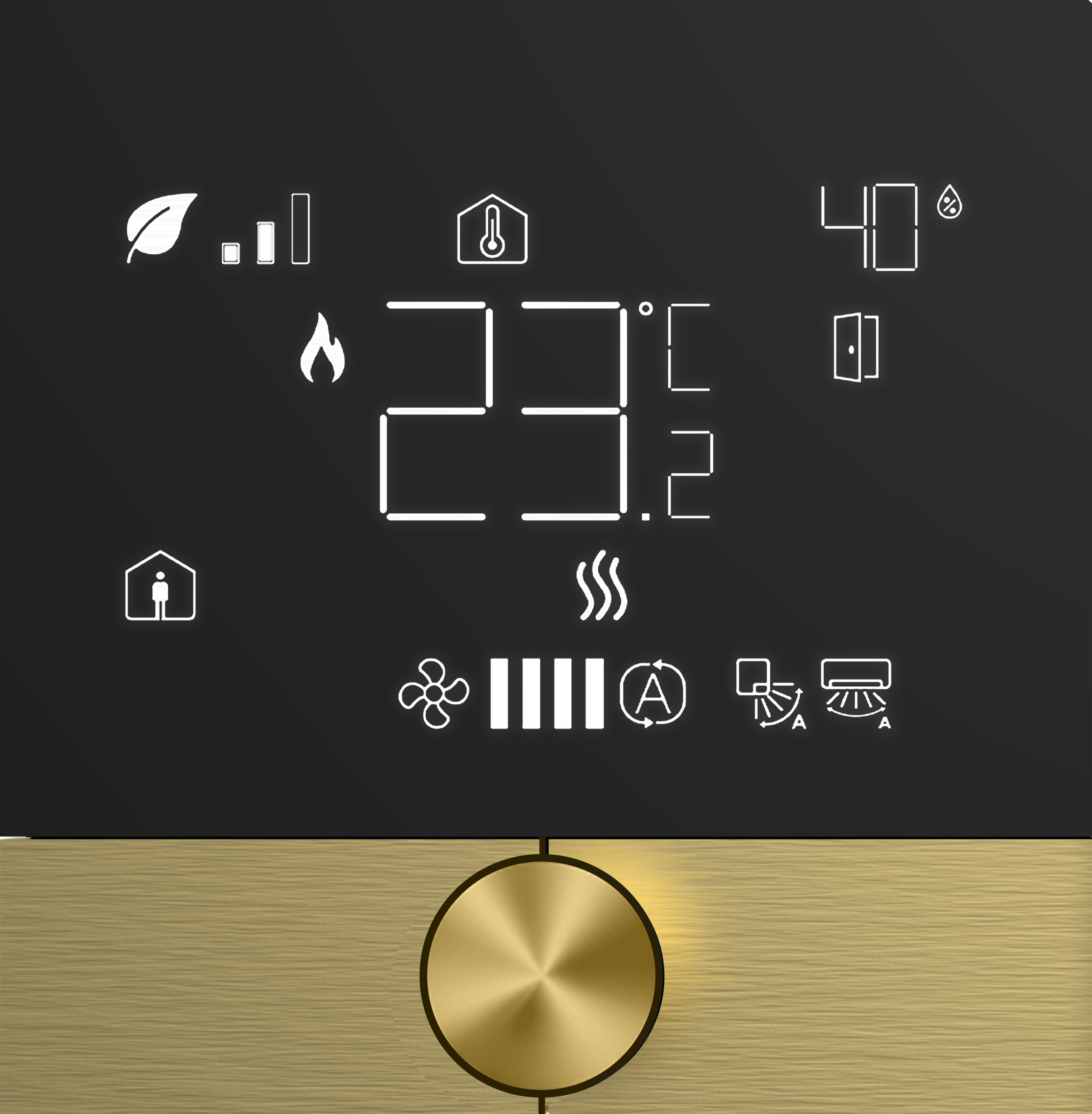 KNX Raumtemperaturregler ECLIPSE Messing