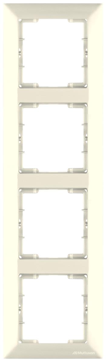4 fach Rahmen vertikal Creme (CANDELA Standard)