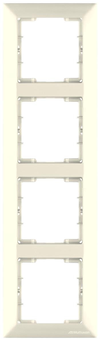 4 fach Rahmen vertikal Creme (CANDELA Standard) 4 fach Rahmen vertikal Creme (CANDELA Standard)